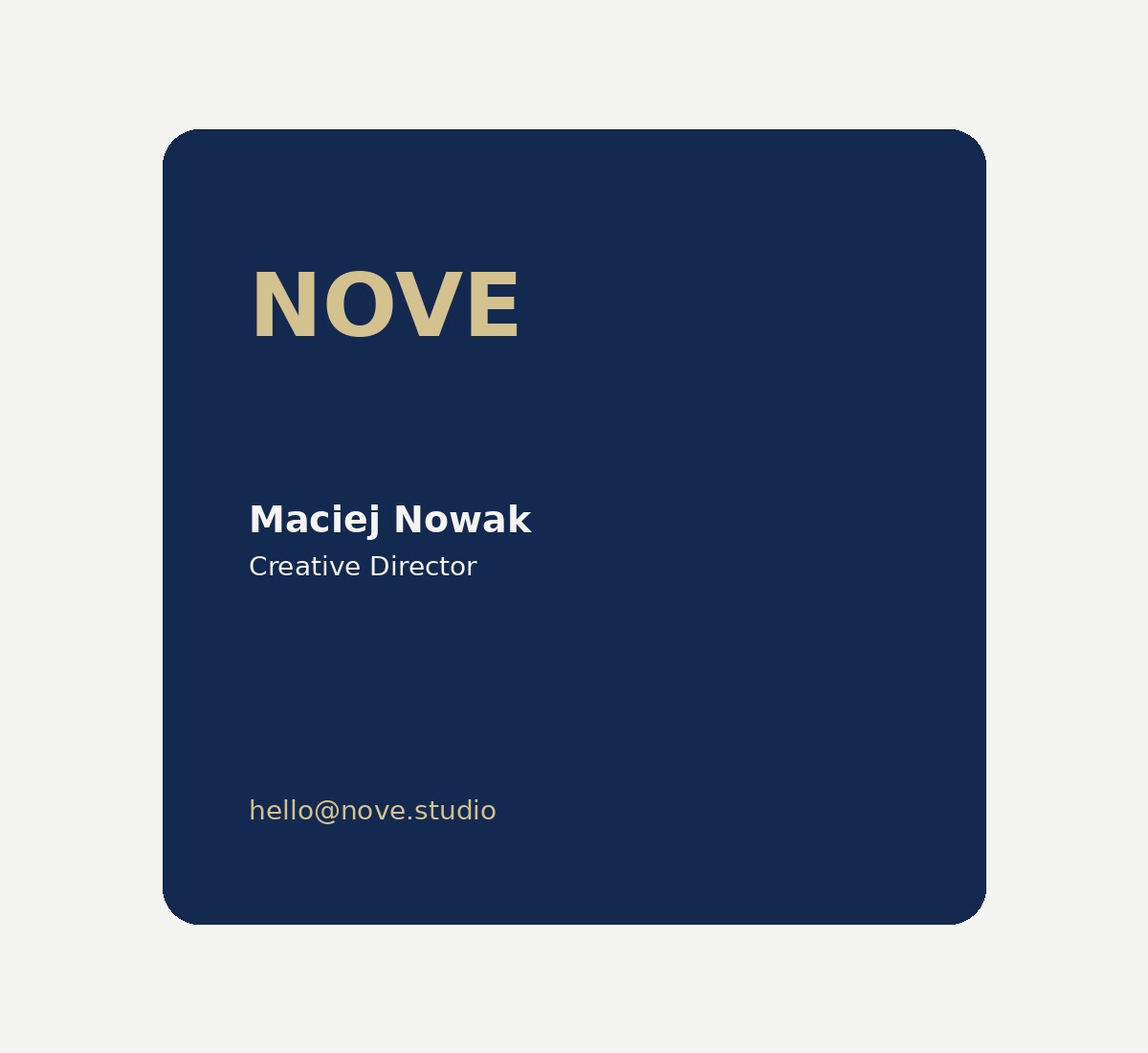 Wizytówka Nove Studio
